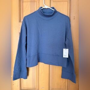 NWT Sonoma Women's Blue Turtleneck Sweatshirt